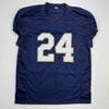 Autographed/Signed JaDarian Price Notre Dame Blue College Football Jersey JSA COA