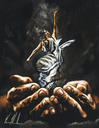 Endless Dance in the Father’s Hands - Black Background