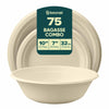 Bosnal – Sugarcane Bagasse Compostable 10 inch & 7 inch Round Plates with 32 Oz Bowls
