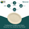 Bosnal - Sugarcane Bagasse Compostable Plates, 10 inch, Oval