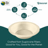 16 Oz Compostable Bowls, Sugarcane Bagasse Disposable Round Bowls, Biodegradable, Microwave Safe, BPA-Free
