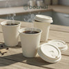 Bosnal - Sugarcane Bagasse Compostable Lids for 8 oz Cups – Case of 20 (500 Pcs)