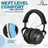 CentralSound Cooling Gel + Memory Foam Premium Replacement Ear Pad Cushions Universal Round 100mm