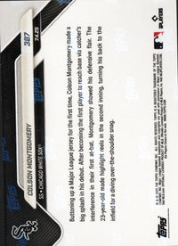 2025 Topps Now Colson Montgomery #387 Gold Foil /50 Chicago White Sox Rookie RC Baseball Card
