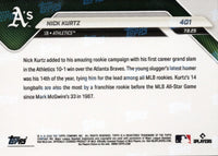 2025 Topps Now Nick Kurtz #401 Gold Foil /50 Athletics Rookie RC Baseball Card