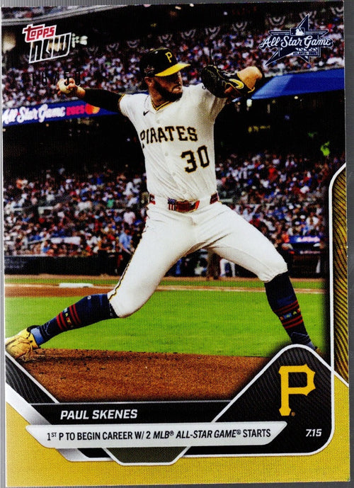 2025 Topps Now Paul Skenes #428 Gold Foil /50 Pittsburgh Pirates Baseball Card