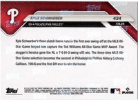 2025 Topps Now Kyle Schwarber #434 Orange Foil /25 Philadelphia Phillies Baseball Card