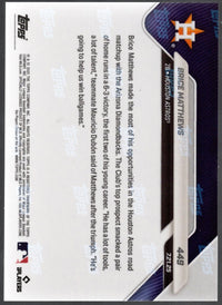 2025 Topps Now Brice Matthews #449 Red Foil /5 Houston Astros Rookie RC Baseball Card