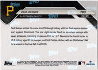 2025 Topps Now Paul Skenes #763 Orange Foil /50 Pittsburgh Pirates Baseball Card
