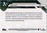 2025 Topps Now Nick Kurtz #711 Black Foil /10 Athletics Rookie RC Baseball Card