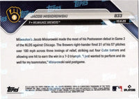2025 Topps Now Jacob Misiorowski #833 Black Foil /10 Milwaukee Brewers Rookie RC Baseball Card