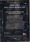 2025 Topps Now Lamine Yamal #006 Kopa Trophy Winner Gold Foil /50 Soccer Card