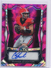 2025 Leaf Metal Gunner Stockton #MAGS1 Pink Ice Auto /20 Georgia Bulldogs Rookie RC Football Card