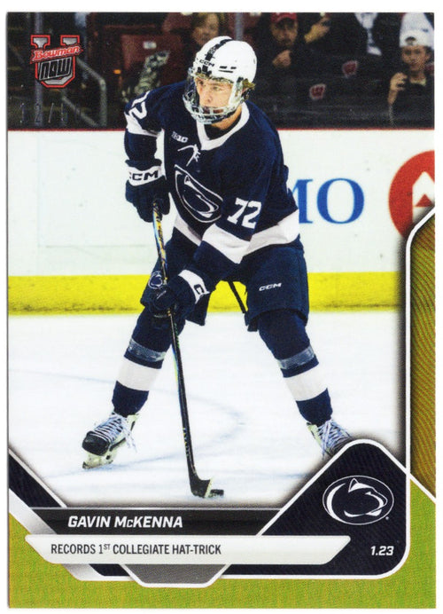 2025 Topps Bowman U Now Gavin McKenna #3 Gold Foil /50 Penn State Nittany Lions Rookie RC Hockey Card