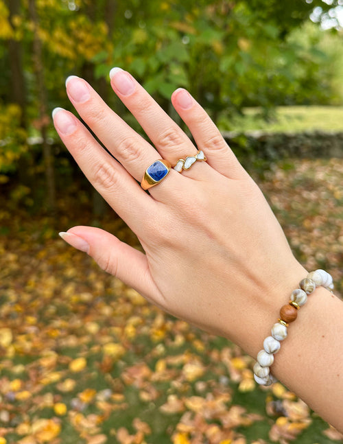 Indigo Signet Ring