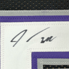 Framed Autographed/Signed Jason Williams 35x39 Sacramento Black Basketball Jersey PSA/DNA COA