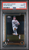 Graded 2025 Topps Chrome Jacob Wilson #96 Rookie RC Baseball Card PSA 10 Gem Mint