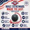 USA-K9 Magnum Stars and Stripes Rubber Dog Toy | K9 Handler Reward Toy | USA Made