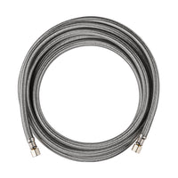 5ft Ice Maker Hose, with 1/4" Comp by 1/4" Comp Connection, Stainless Steel Braided Hose