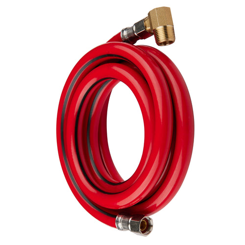 6ft Universal Dishwasher Hose, with Brass Elbow, Red PVC