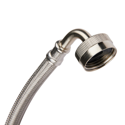 5ft Washing Machine Hose, with 90 Degree Elbow, Stainless Steel