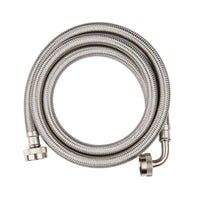 4ft Washing Machine Hose, With 90 Degree Elbow, Stainless Steel Plumbingsell