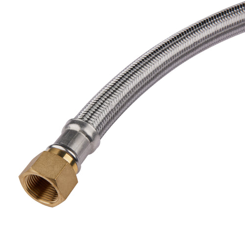 3/4" Push fit x 3/4" FIP, 18" Flexible Water Heater Connector Hose
