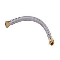 1/2" Push fit x 3/4" FIP, 18" Flexible Water Heater Connector Hose