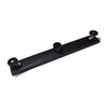 Linear Shower Drain 24" with Removable Grate, Matte Black Polished 304 Stainless Steel Shower Drain, Shower Drain, Floor Shower Drain with Hair Strainer, Adjustable Levelingft