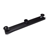 32" Linear Shower Drain, Square Hole Pattern Shower Drain, Matte Black Polished 304 Stainless Steel Linear Drain with Levelingft & Hair Strainer