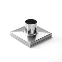 6" Square Shower Drain with Flat Cover, Stainless Steel Shower Floor Drain with 2 in 1 Flat & Tile Insert Cover, Floor Shower Drain with Hair Strainer