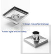 4" Square Shower Drain with Flat Cover, Stainless Steel Shower Floor Drain with 2 in 1 Flat & Tile Insert Cover, Floor Shower Drain with Hair Strainer
