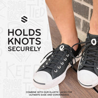 White Knot Bow Clip Shoelace Accessory The Original Stretchlace