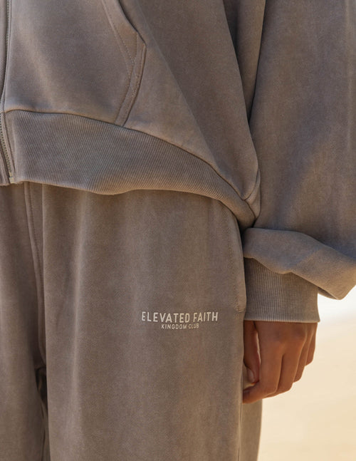 Kingdom Club Brown Wide Leg Sweatpant