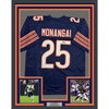 Framed Autographed/Signed Kyle Monangai 35x39 Chicago Blue Football Jersey JSA COA