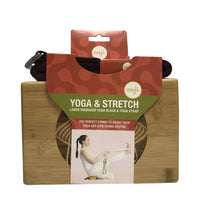 Laser Engraved Bamboo Yoga Block & Strap Combo - Circle Design