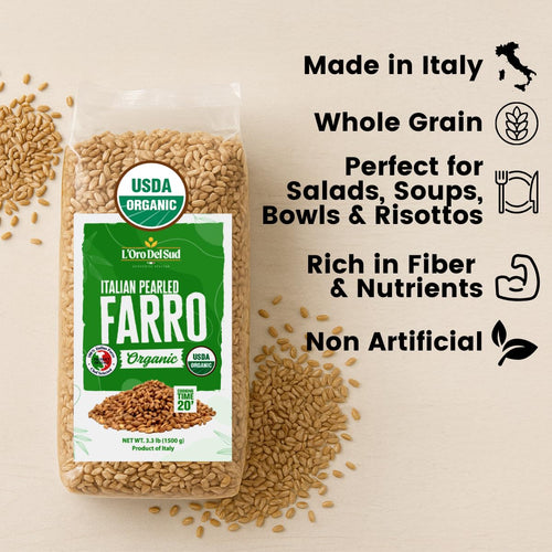 L’Oro Del Sud, Organic Italian Farro, 3.2 lb (1.5 kg)