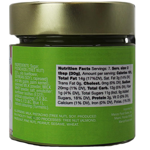 LOro Del Sud, Sicilian Pistachio Cream with Sea Salt, 7oz (200g)