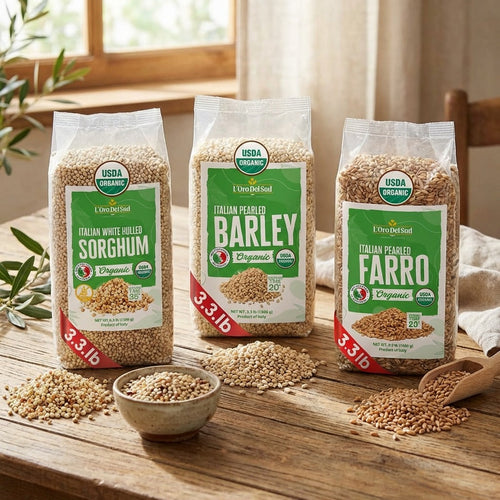 L'Oro Del Sud, Organic Pearled Barley, (1.5 kg) 3.3 lb