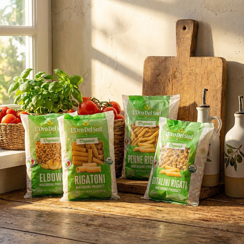 L'Oro Del Sud, Organic Elbows Pasta, 2 Pack x 10 lb Bag