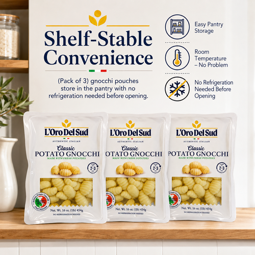 L'Oro Del Sud, Classic  Potato Gnocchi, 12 Pack x 1 lb
