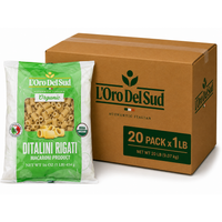 L'Oro Del Sud, Organic Ditalini Pasta, 20 Pack x 1 lb