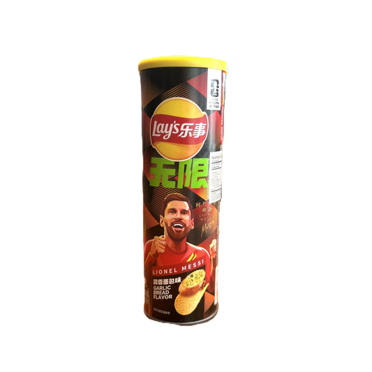 Lay’s Stax Garlic Bread Potato Chips – Lionel Messi Edition Crisps (China)