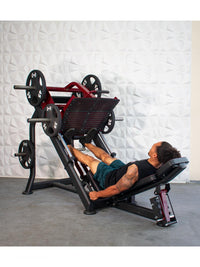Pro Strength Linear Bearing Leg Press - Muscle D Fitness - Adjustable Back Pad - Plate Loaded