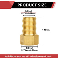 40MM 1/2" NPSF X NPSM Brass Fitting Adapter