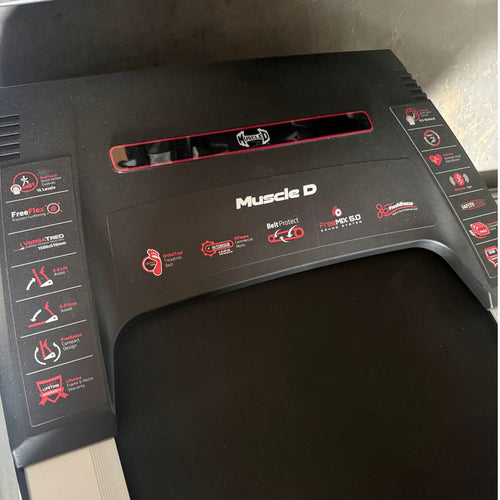 Light Commercial Treadmill - Muscle D Fitness - LED Display - Heart Rate Monitor - Cup Holder - Adjustable Speed and Incline