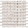 Mayra White Limestone Brushed Mosaic Floor and Wall Tile - Livfloors Collection