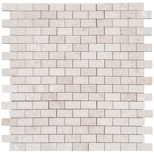 Mayra White Limestone Brushed Mosaic Floor and Wall Tile - Livfloors Collection