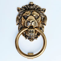 Brass Lionhead Door Knocker - Holiday Gift Euro • Knobs