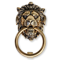 Brass Lionhead Door Knocker - Holiday Gift Euro • Knobs